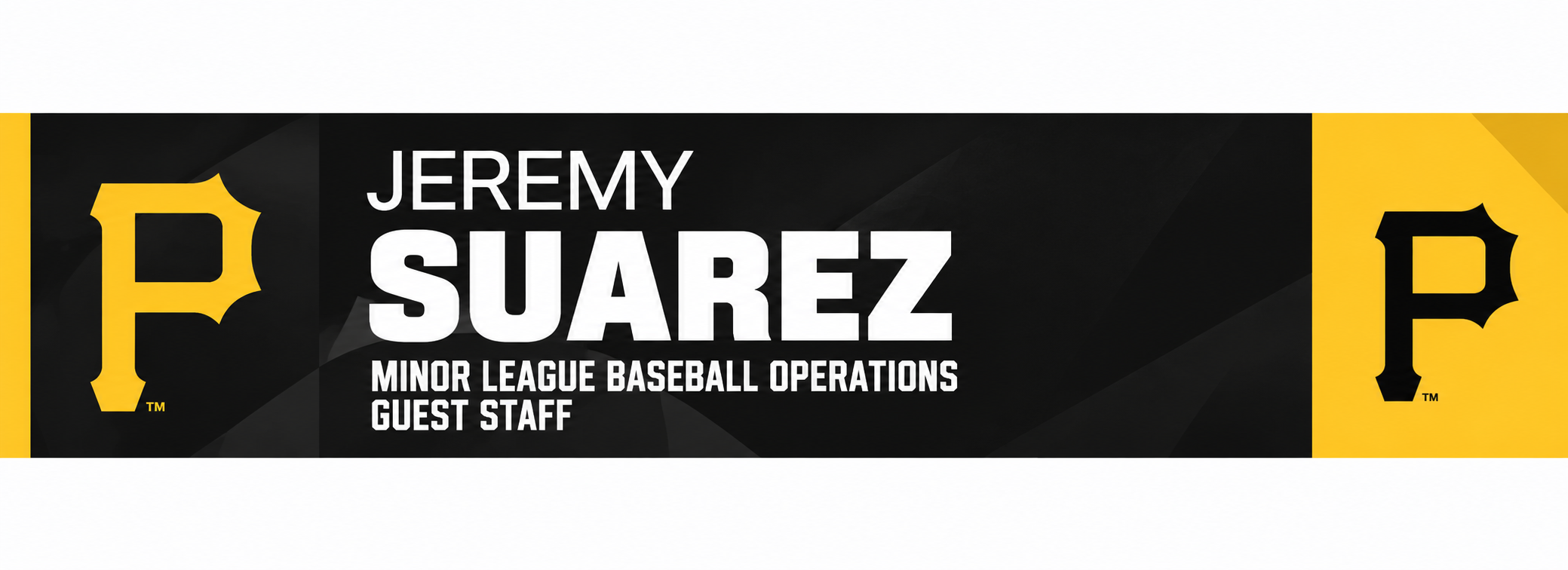 Jeremy Suarez · Pittsburgh Pirates · Minor League Assistant, Baseball Operations | Guest Staff